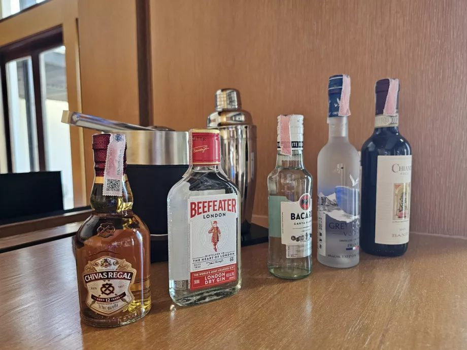Alkohol, Teil der Minibar