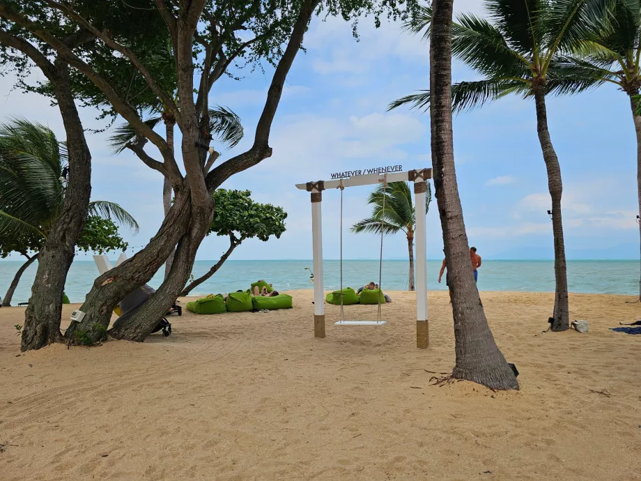 Schaukeln am Hotelstrand