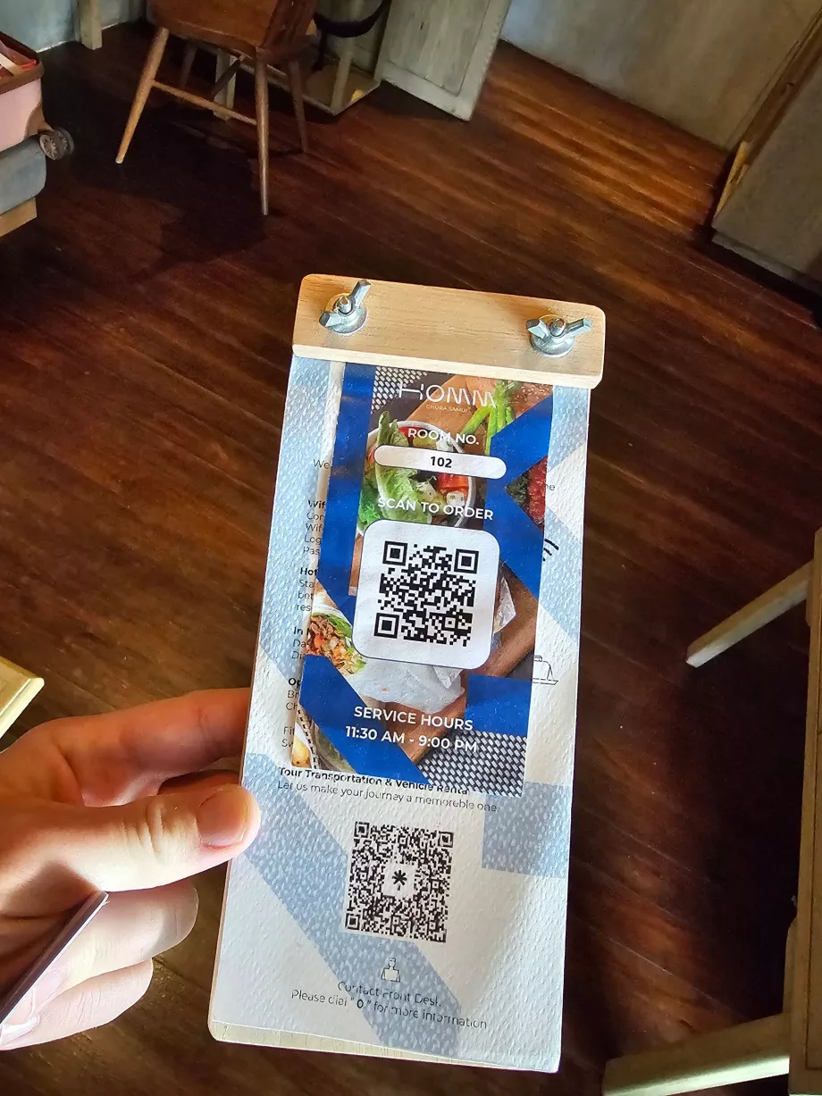 QR-Code für den Zimmerservice