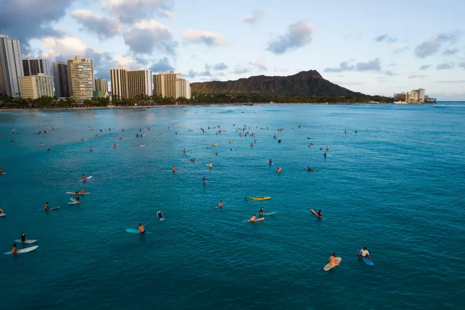 Surfen in Waikiki