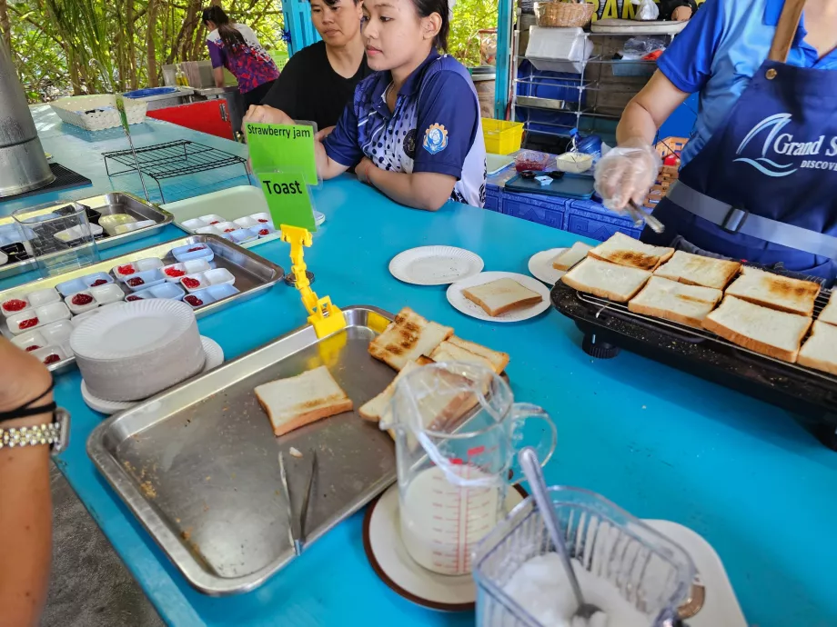 Kostenloses leichtes Frühstück vor der Abreise