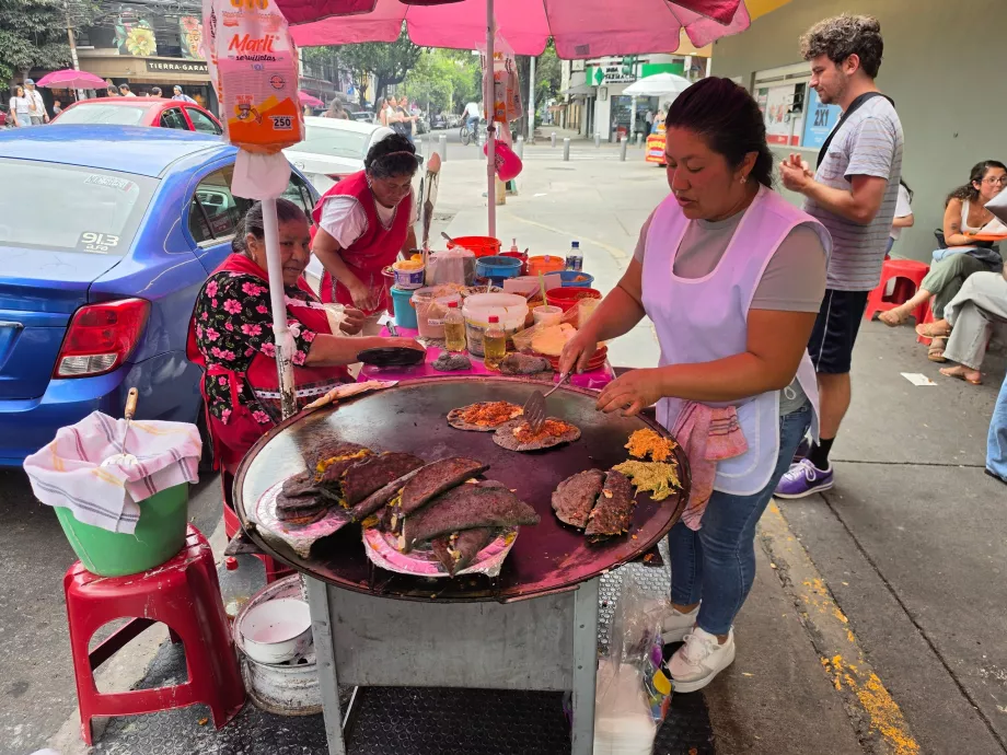 Straße Quesadilla-Stand