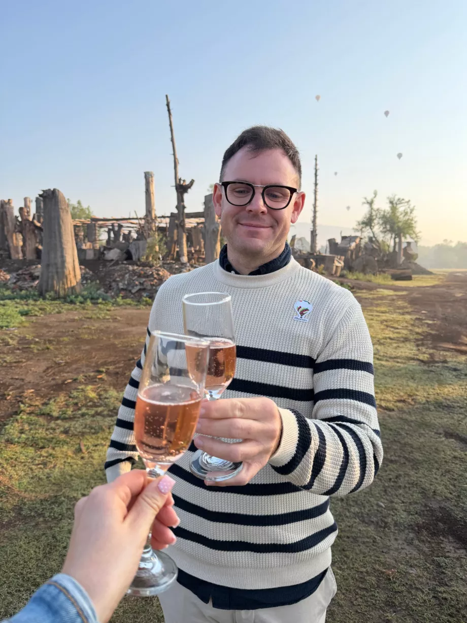 Toast nach der Landung