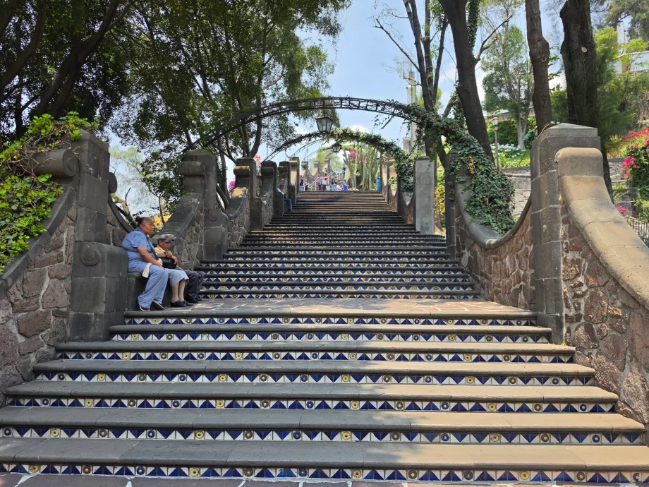 Treppe zur Kapelle del Cerrito