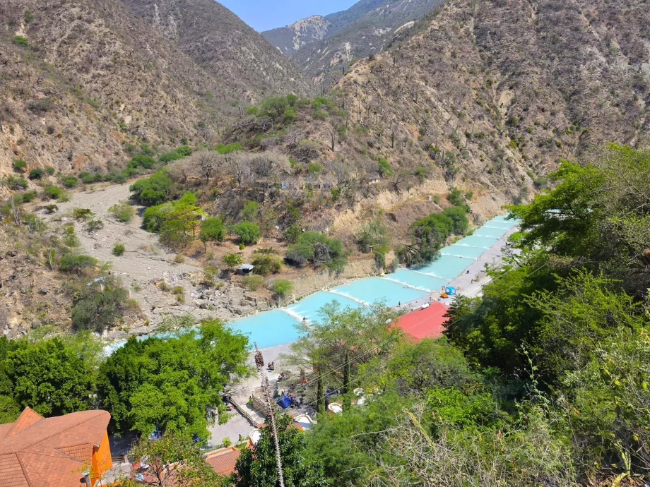 Blick auf den Fluss von oben