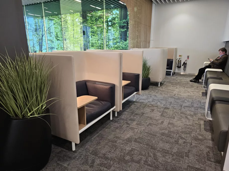 Sitzen in der Senator Lounge