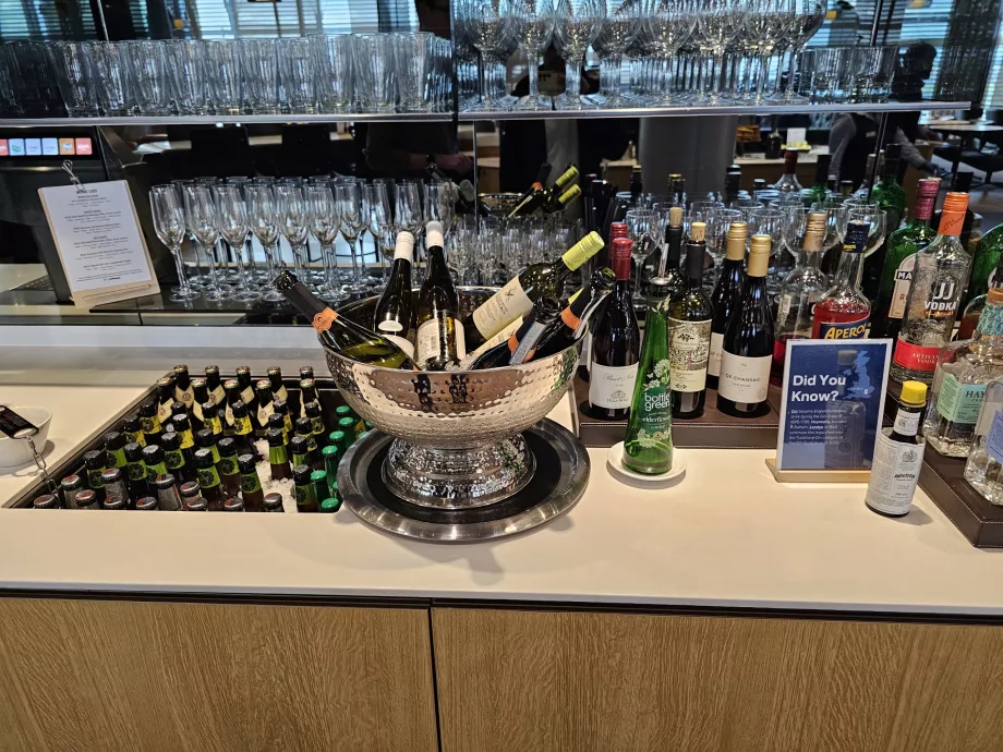 Angebot von alkoholischen Getränken