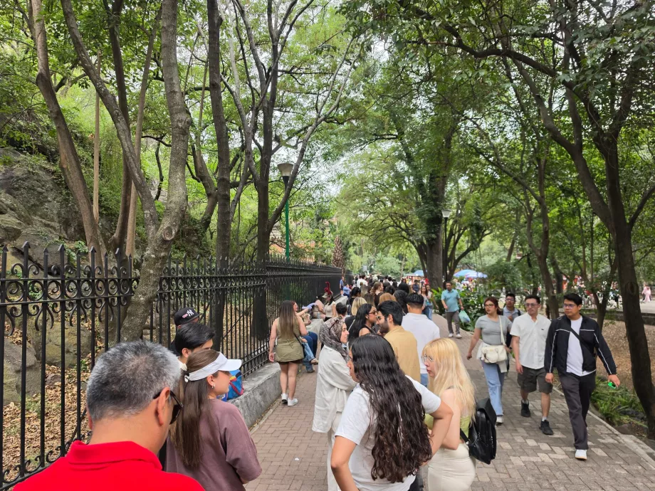 Schloss Chapultepec, Schlange vor dem Eingang
