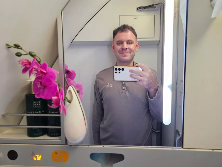 Ich in meinem Pyjama