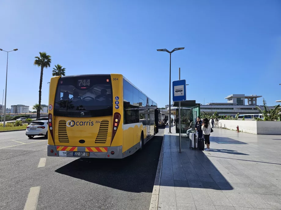 Bushaltestellen in Richtung Lissabon Stadtzentrum