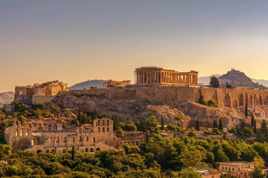 Blick auf die Akropolis