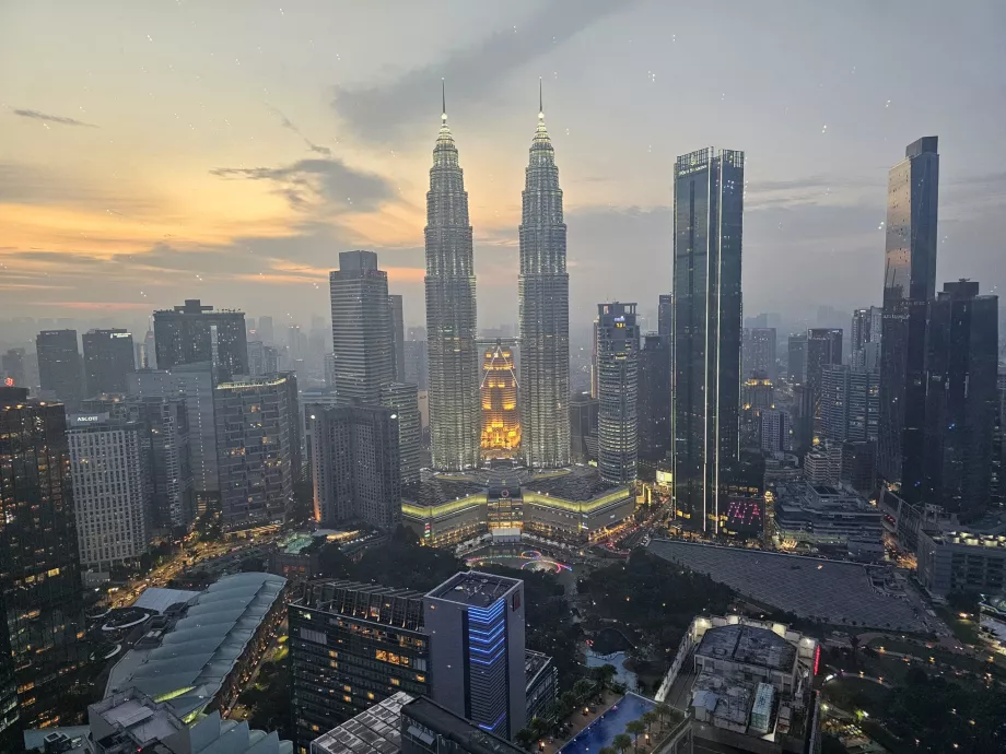 Abendlicher Blick von der Terrasse