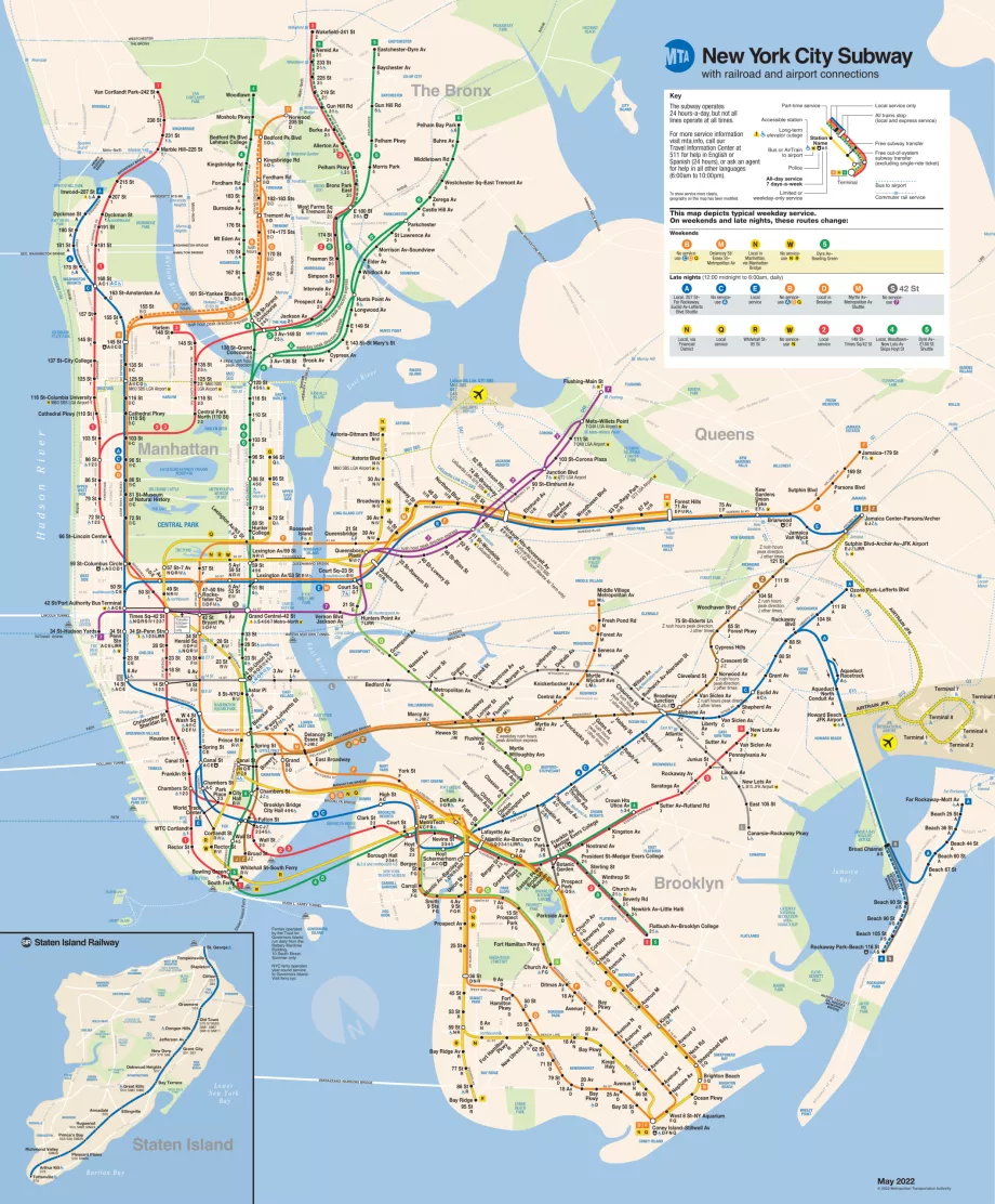 U-Bahn-Karte von New York