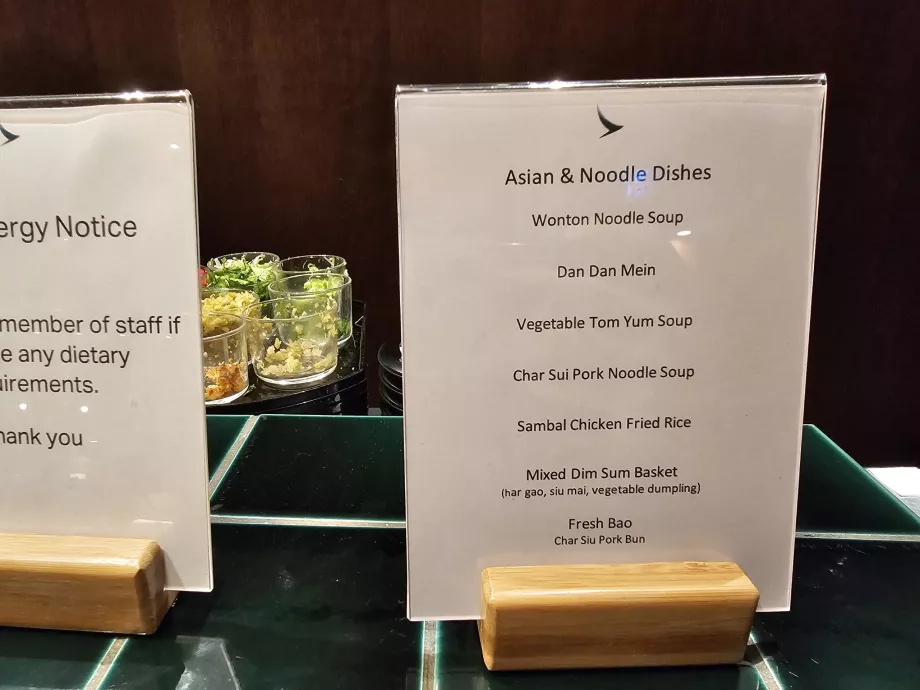 Nudelbar - Speisekarte