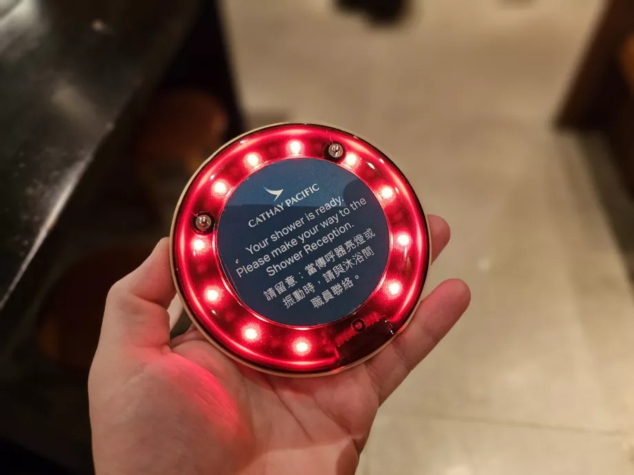 Hinweis zur Freigabe der Dusche