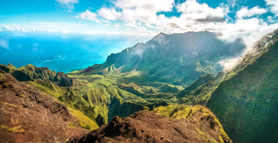 Aussicht auf die Pali-Küste