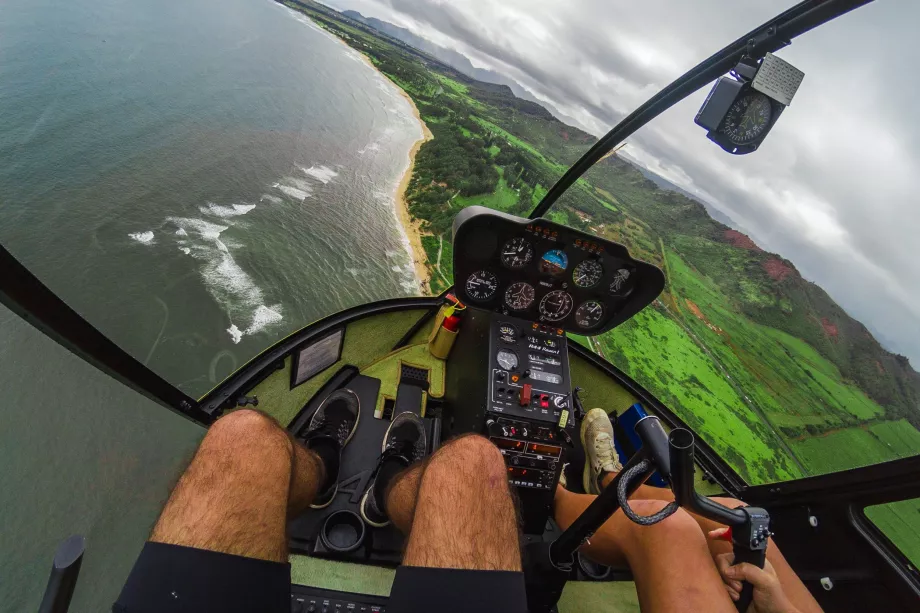 Flug mit dem Hubschrauber