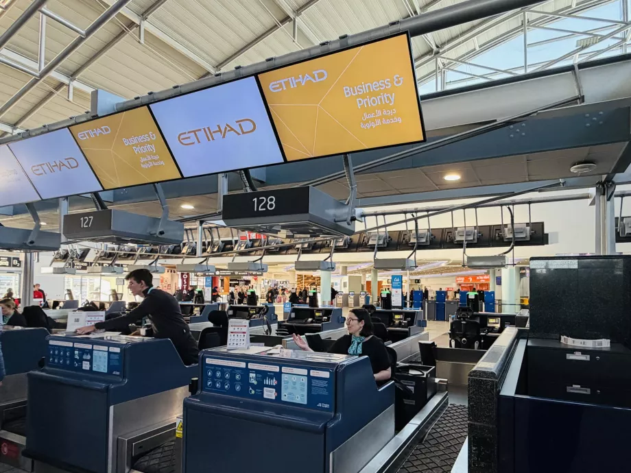 Check-in für die Business Class