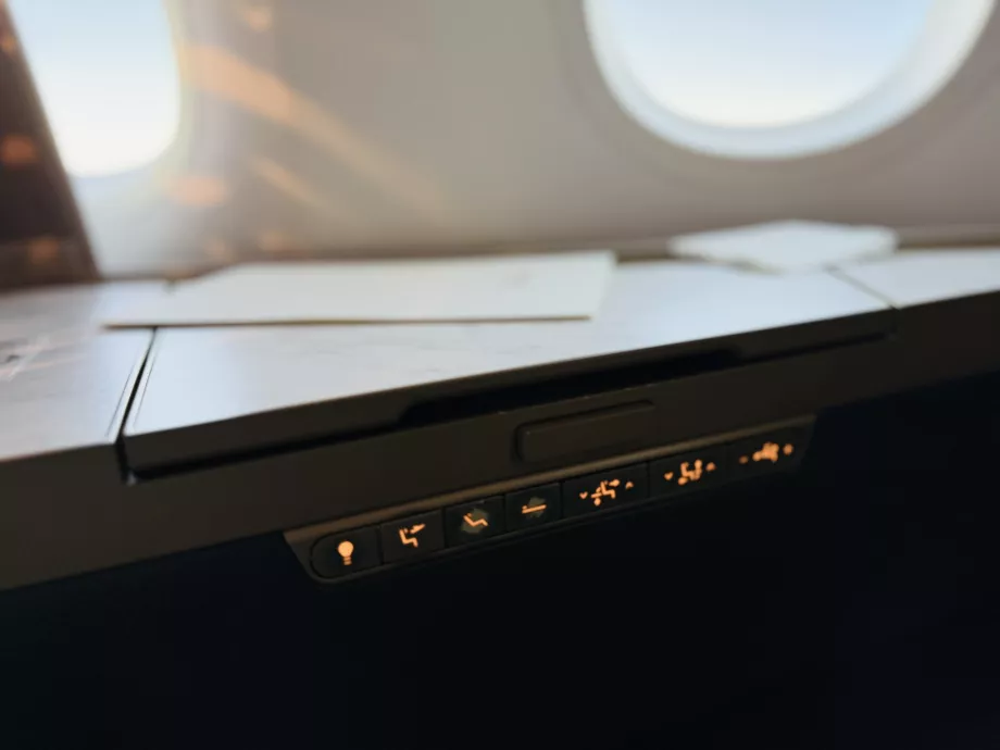 Bedienfeld für den Sitz