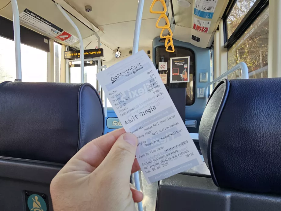 Einzelne Busfahrkarte