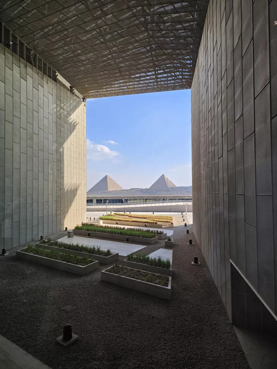 Blick auf die Pyramiden von Gizeh
