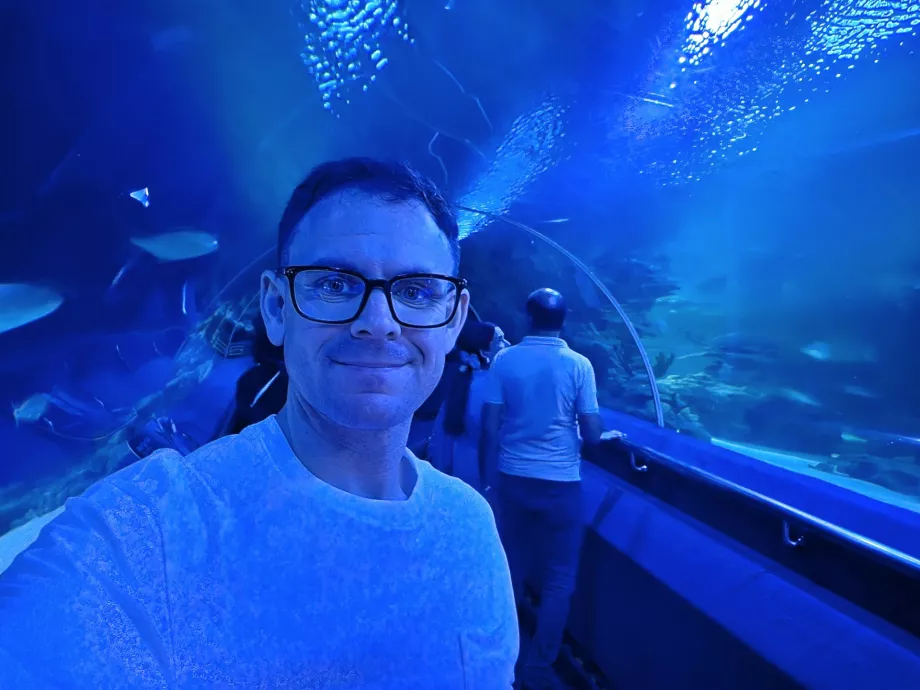Ich im Unterwassertunnel, Aquaria