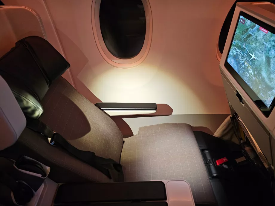 Umklappen des Sitzes