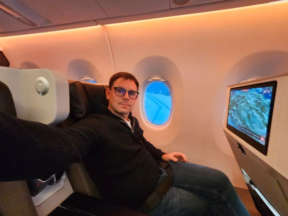 Ich in der Premium Economy