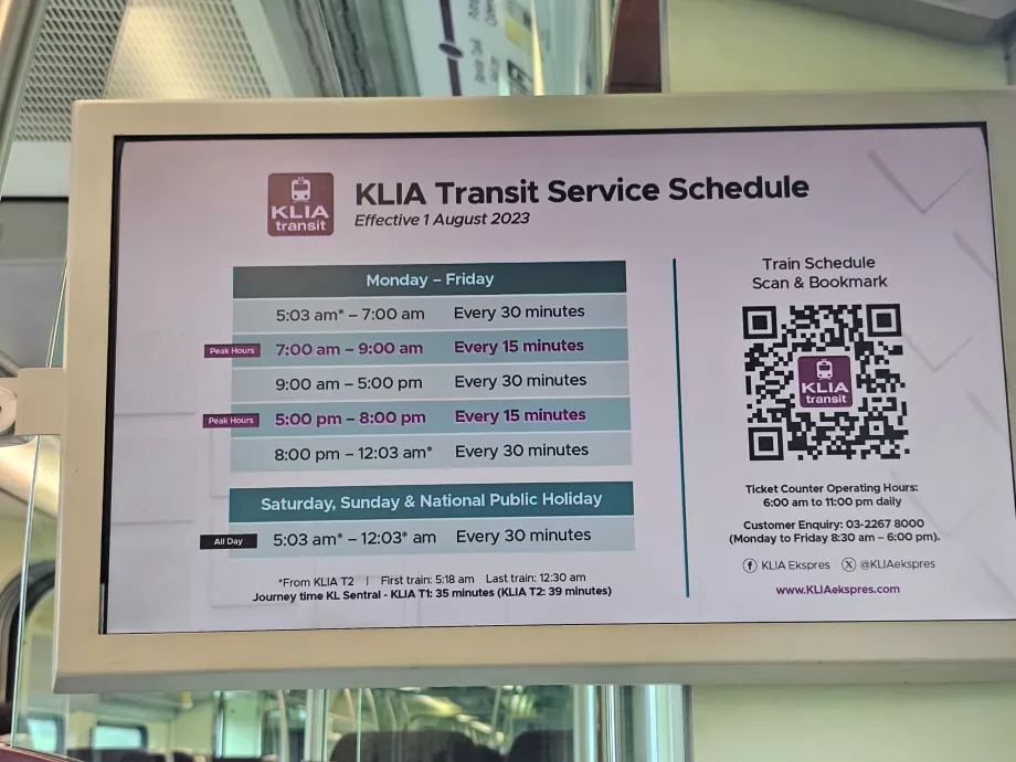 Frequenz KLIA Transit