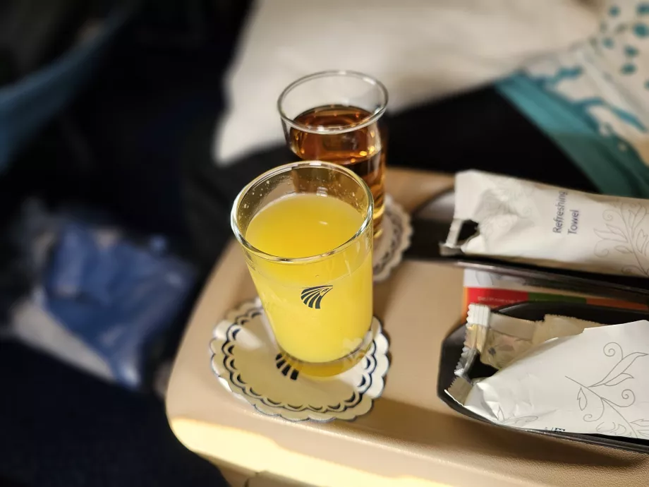 Begrüßungsgetränk vor dem Start