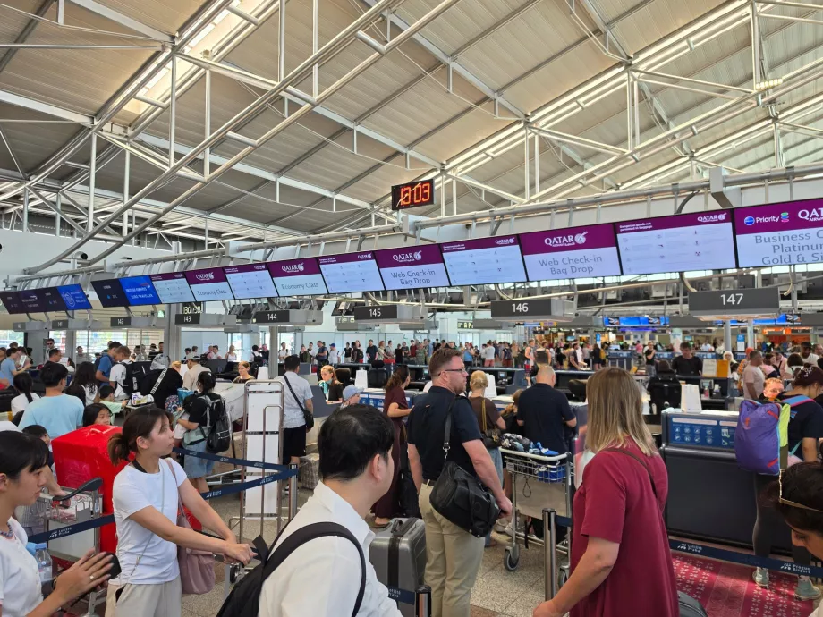 Check-in am Prager Flughafen