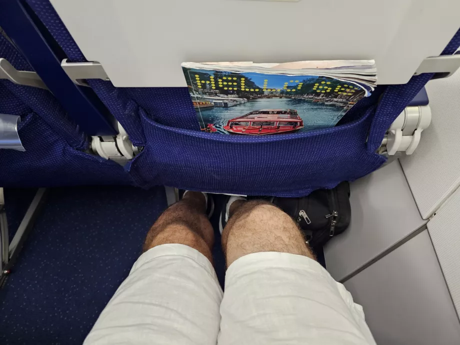 Beinfreiheit im hinteren Teil des Flugzeugs