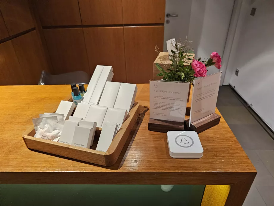 Empfang bei den Duschen