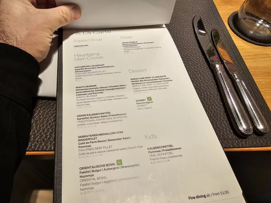 Restaurant à la carte