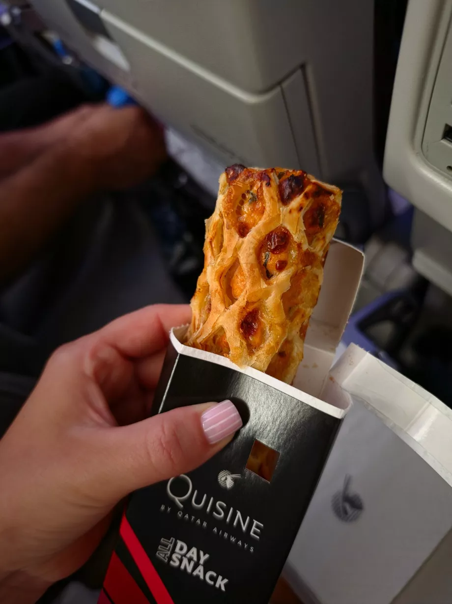 Ein Snack vor der Landung