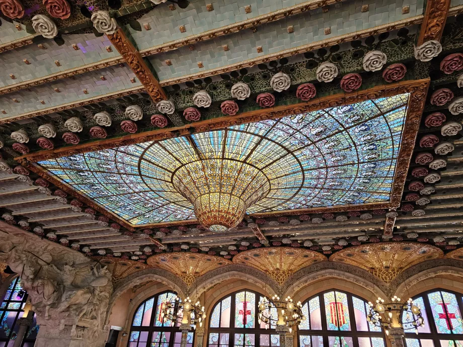 Palau de la Música Catalana, Deckendetail