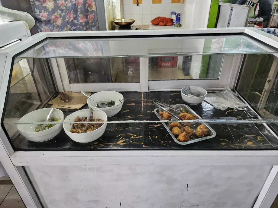 Markt im Zentrum von Flacq, Stände mit Lebensmitteln