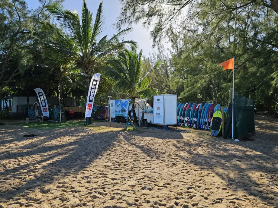 Kitesurfing-Schule am Strand von Le Morne