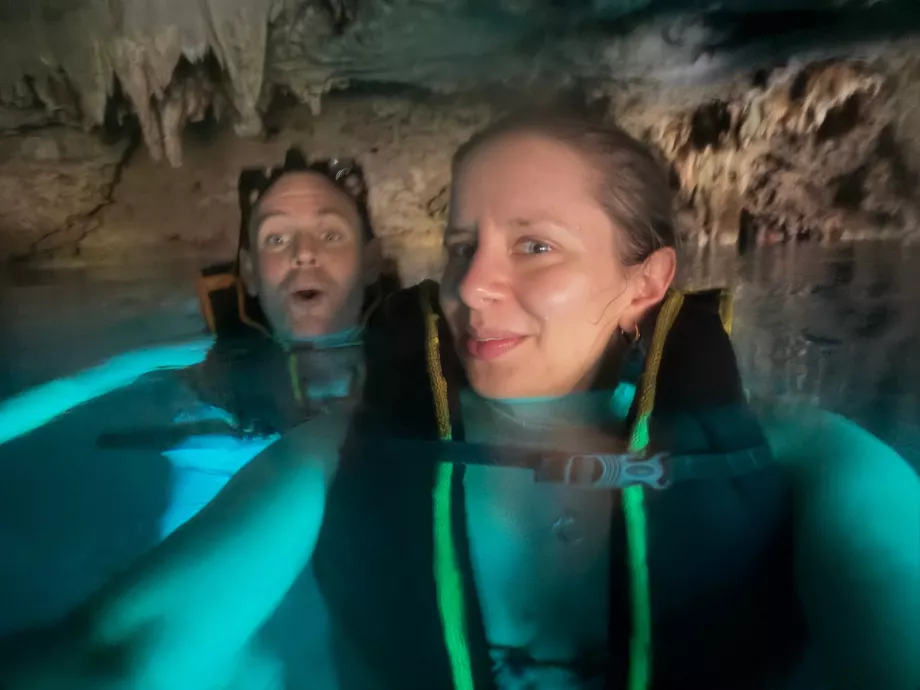 Wir bei Gran Cenote
