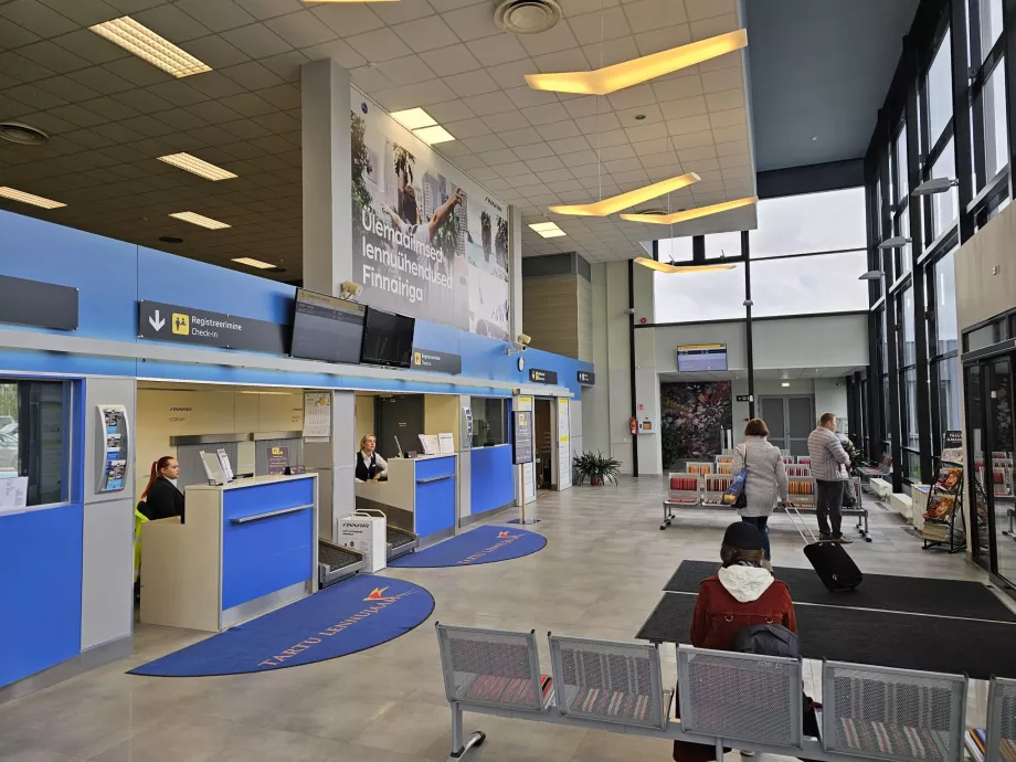 Check-in-Halle am Flughafen Tartu