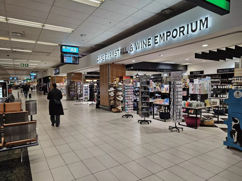 Geschäfte in der Transitzone