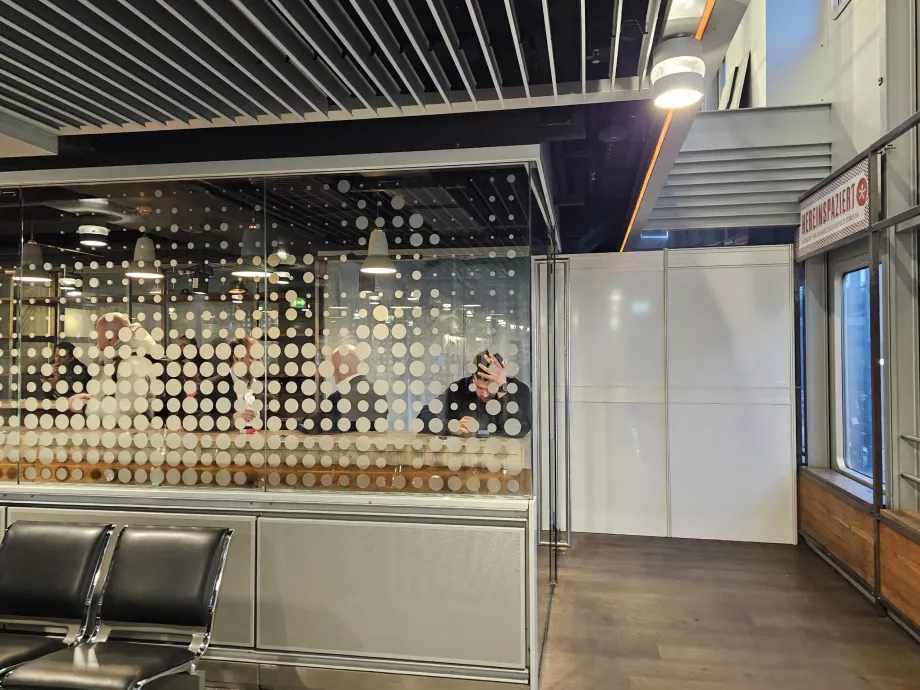 Raucherräume in der Transitzone