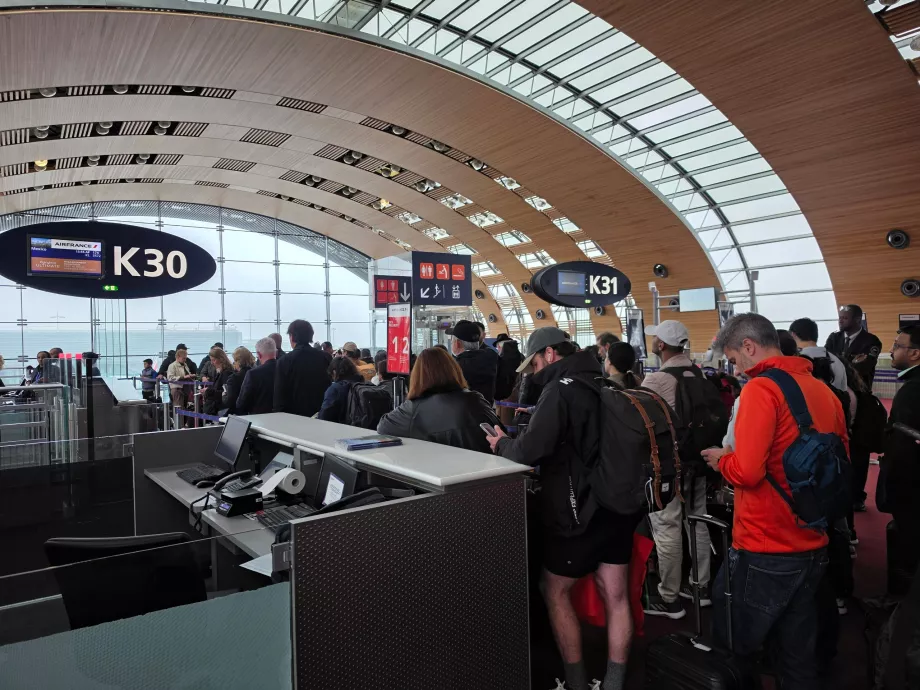 Einsteigen für den Flug
