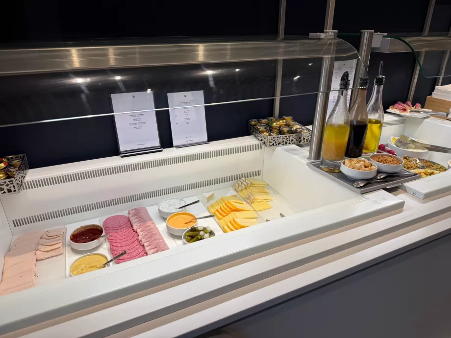 Das Speisenangebot in der Lounge