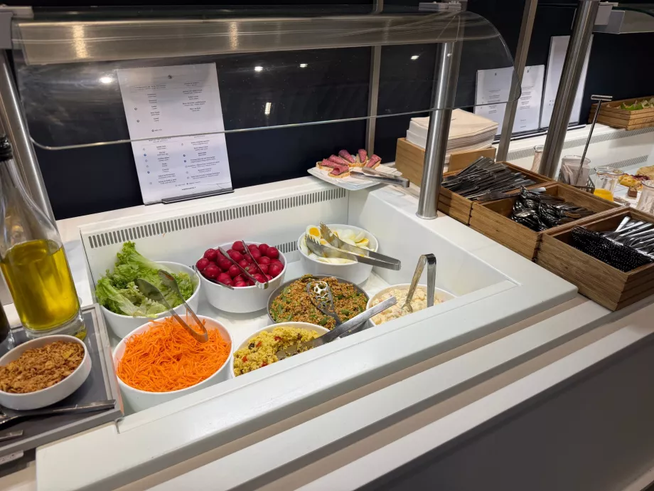 Das Speisenangebot in der Lounge