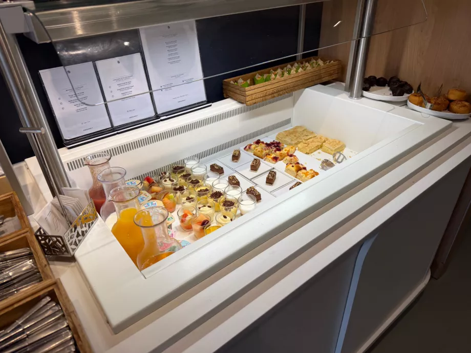 Das Speisenangebot in der Lounge