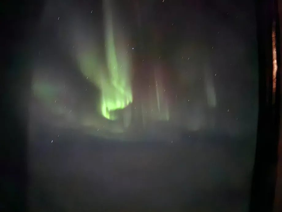 Aurora borealis im Flug