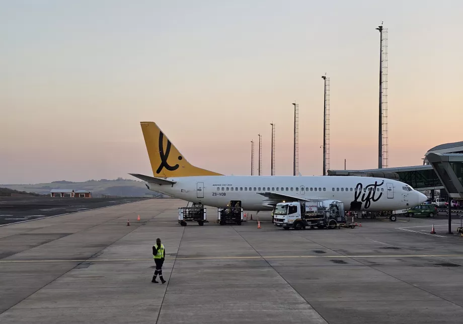 Boeing 737 am Flughafen Durban