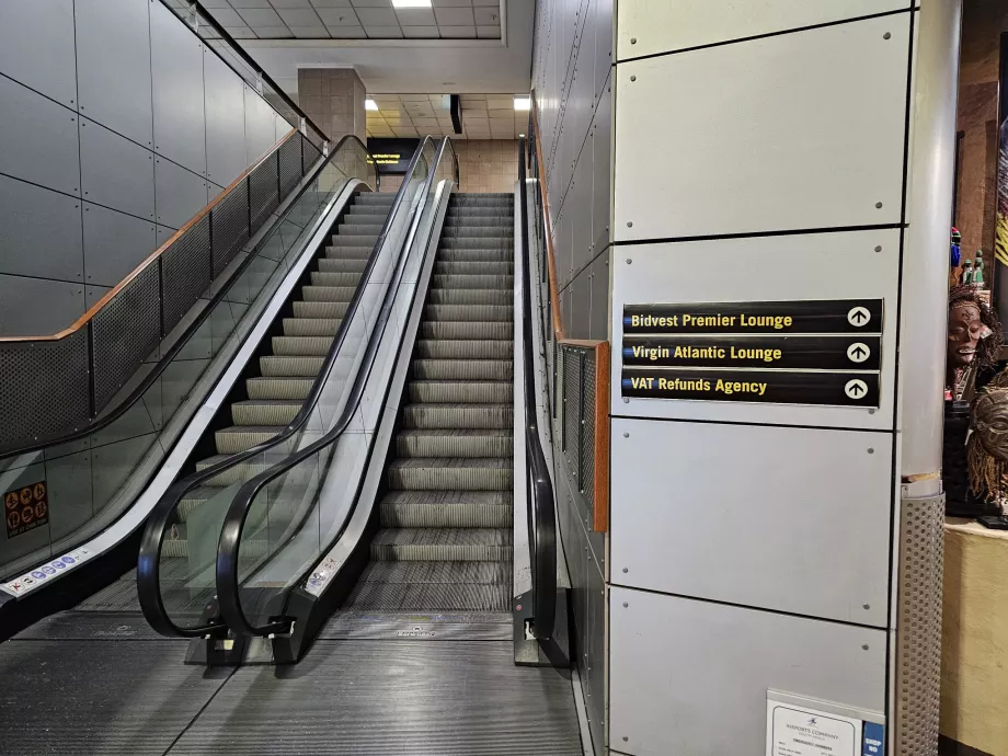 Rolltreppen für die Bidvest Lounge