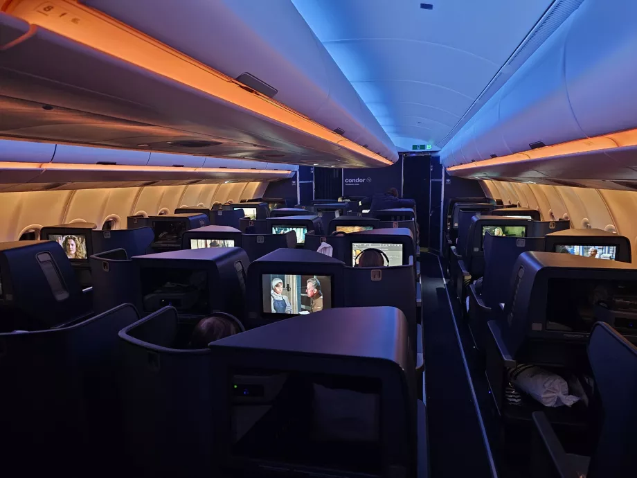Gesamtansicht der Business-Class-Kabine